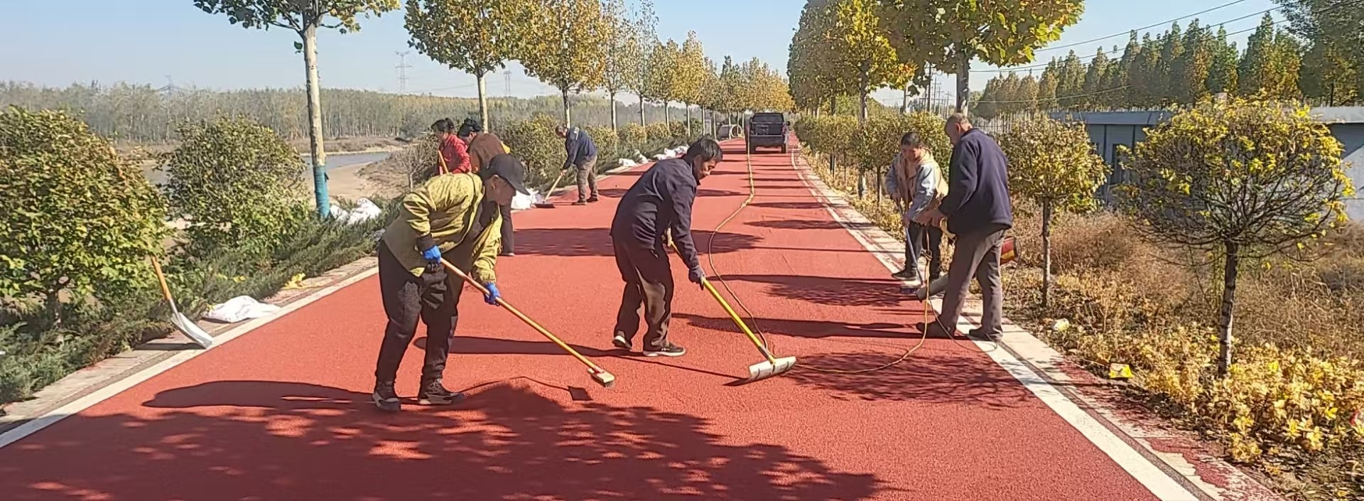 厂房地面固化施工现场
