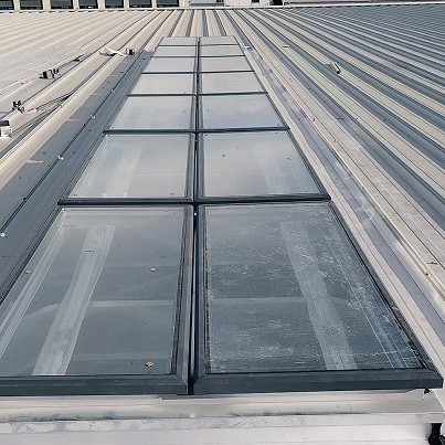 Industrial ventilation skylight installation