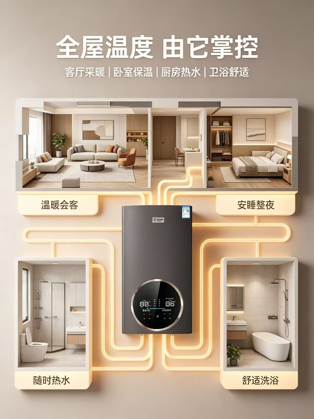 降噪壁挂炉运行实拍