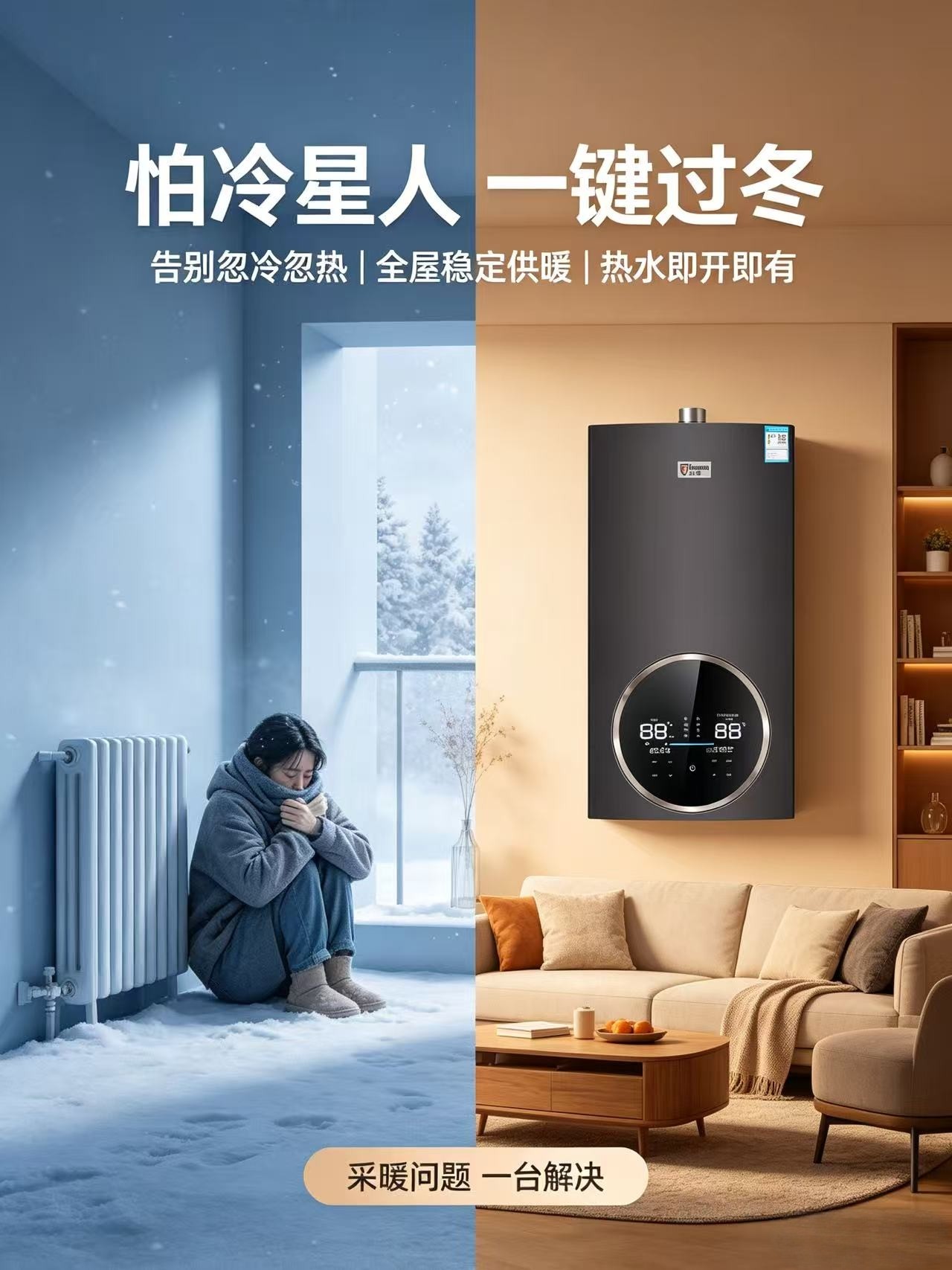 板换式壁挂炉内部结构与换热原理示意图