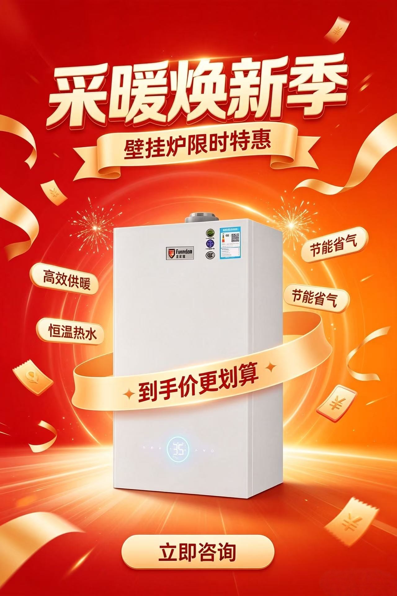 壁挂式采暖设备实拍