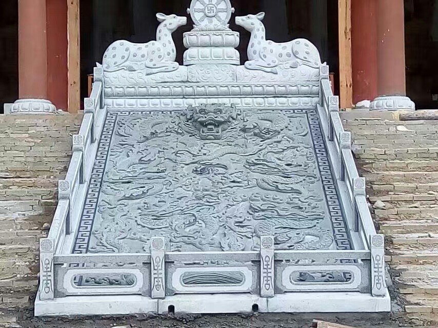 石材加工车间与成品出库