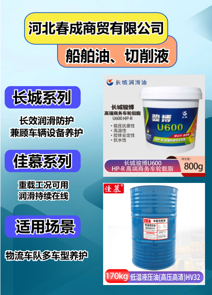 汽油机油产品展示