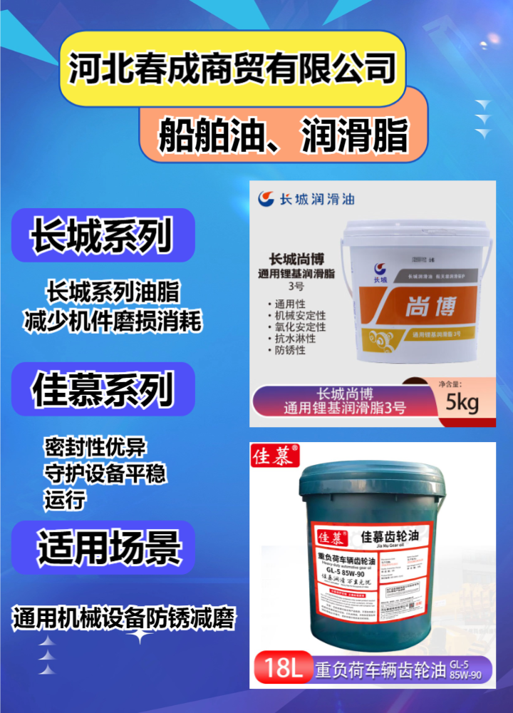 工程机械机油与工业物资展示