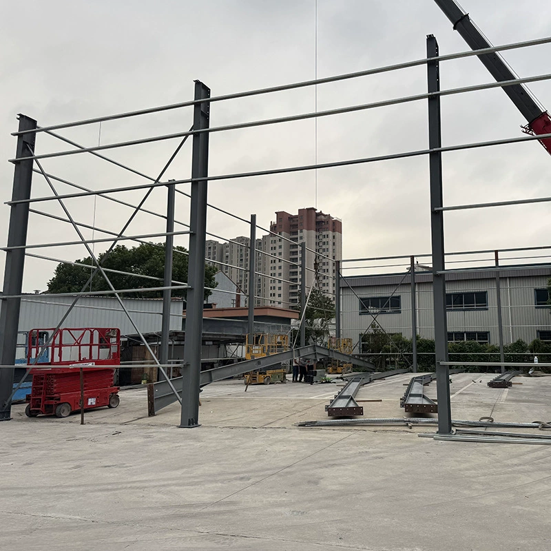 钢结构加工厂实景图