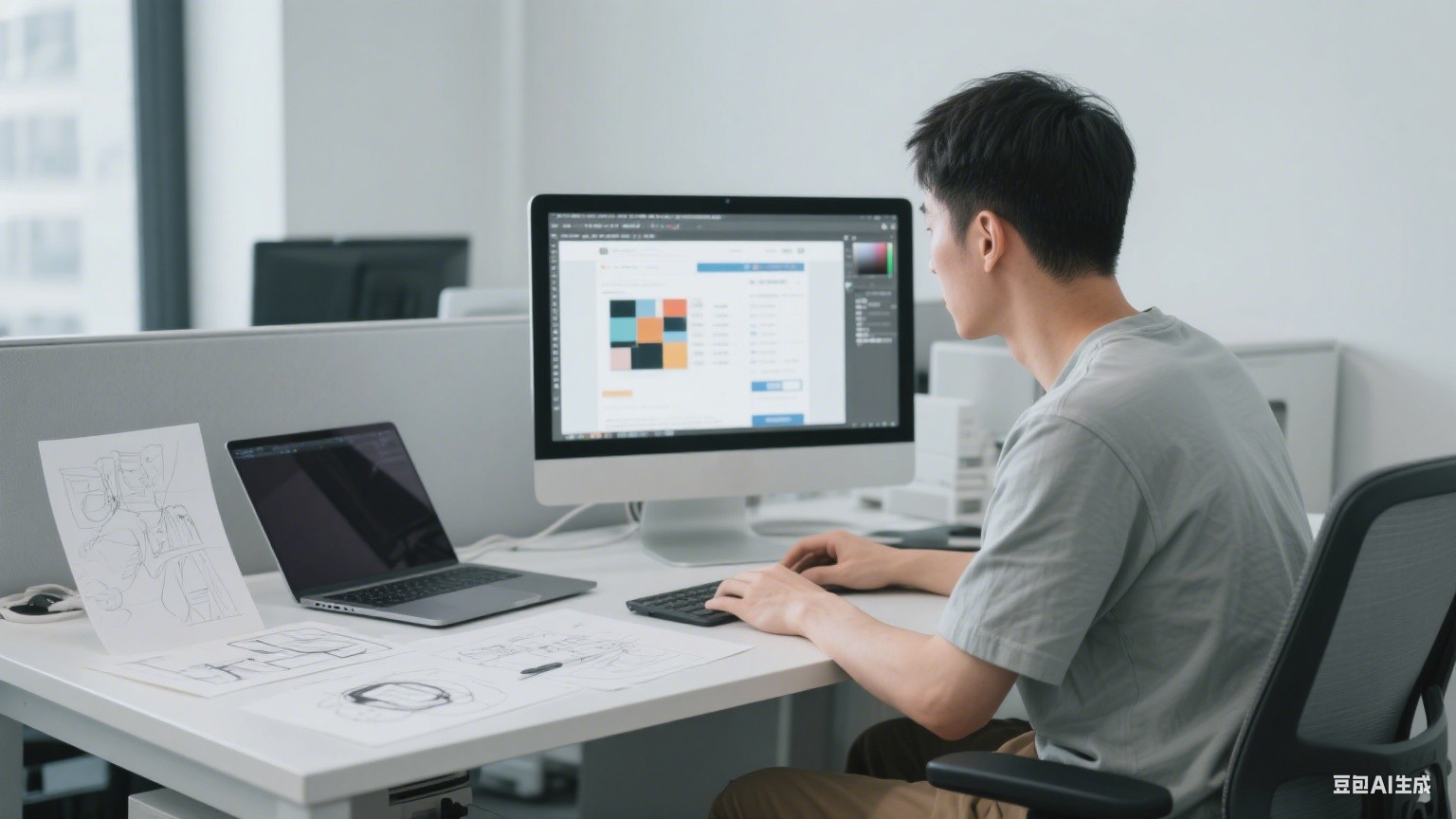 海报制作开发场景示意