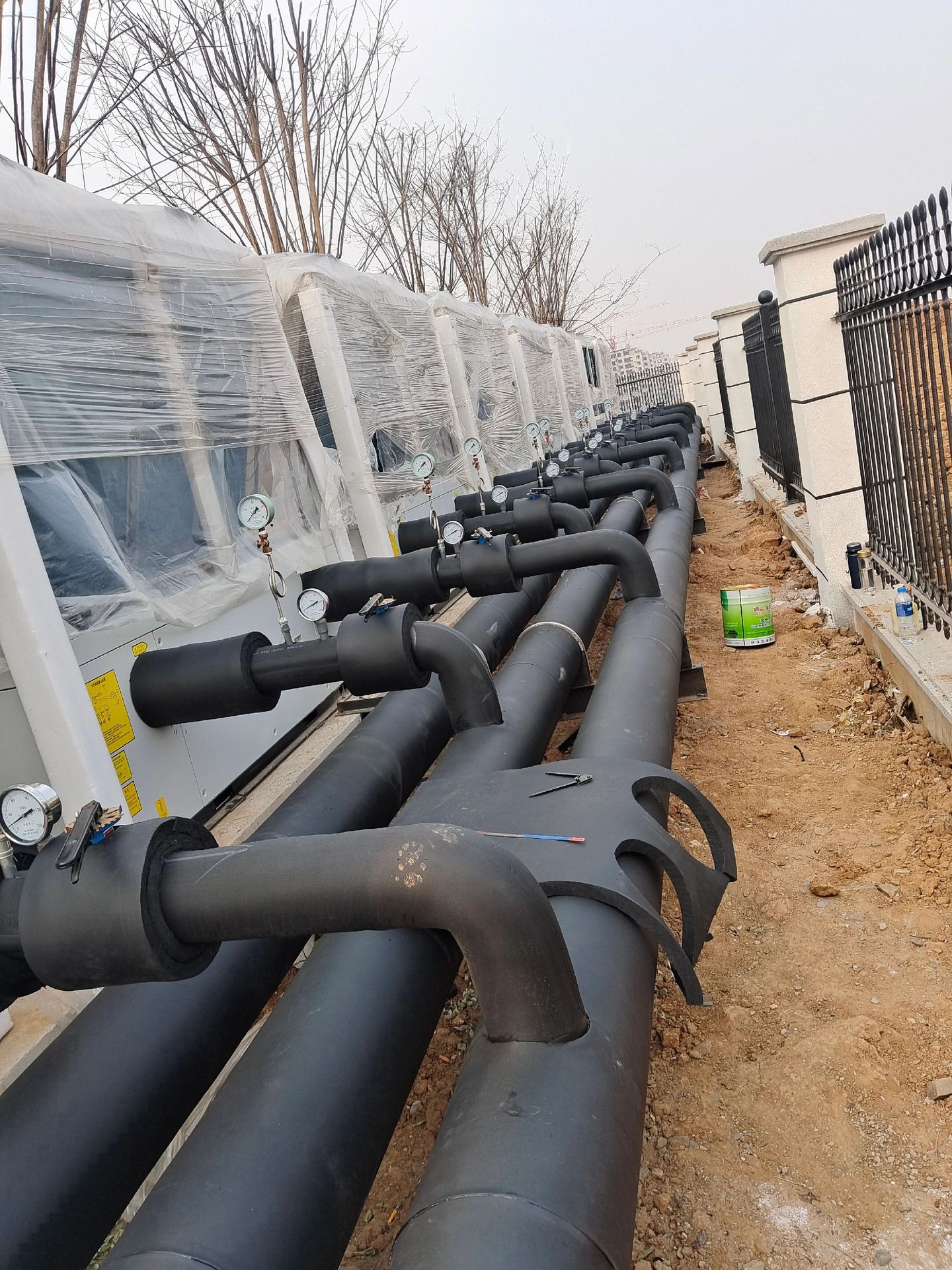 西北建筑保温施工现场