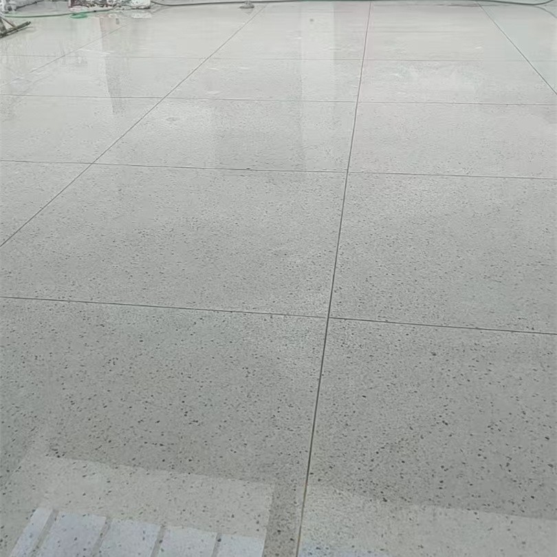 水磨石施工实景