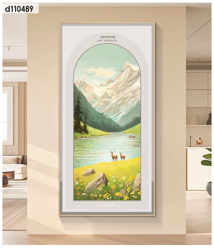 克拉玛依画境法式中古风玄关画