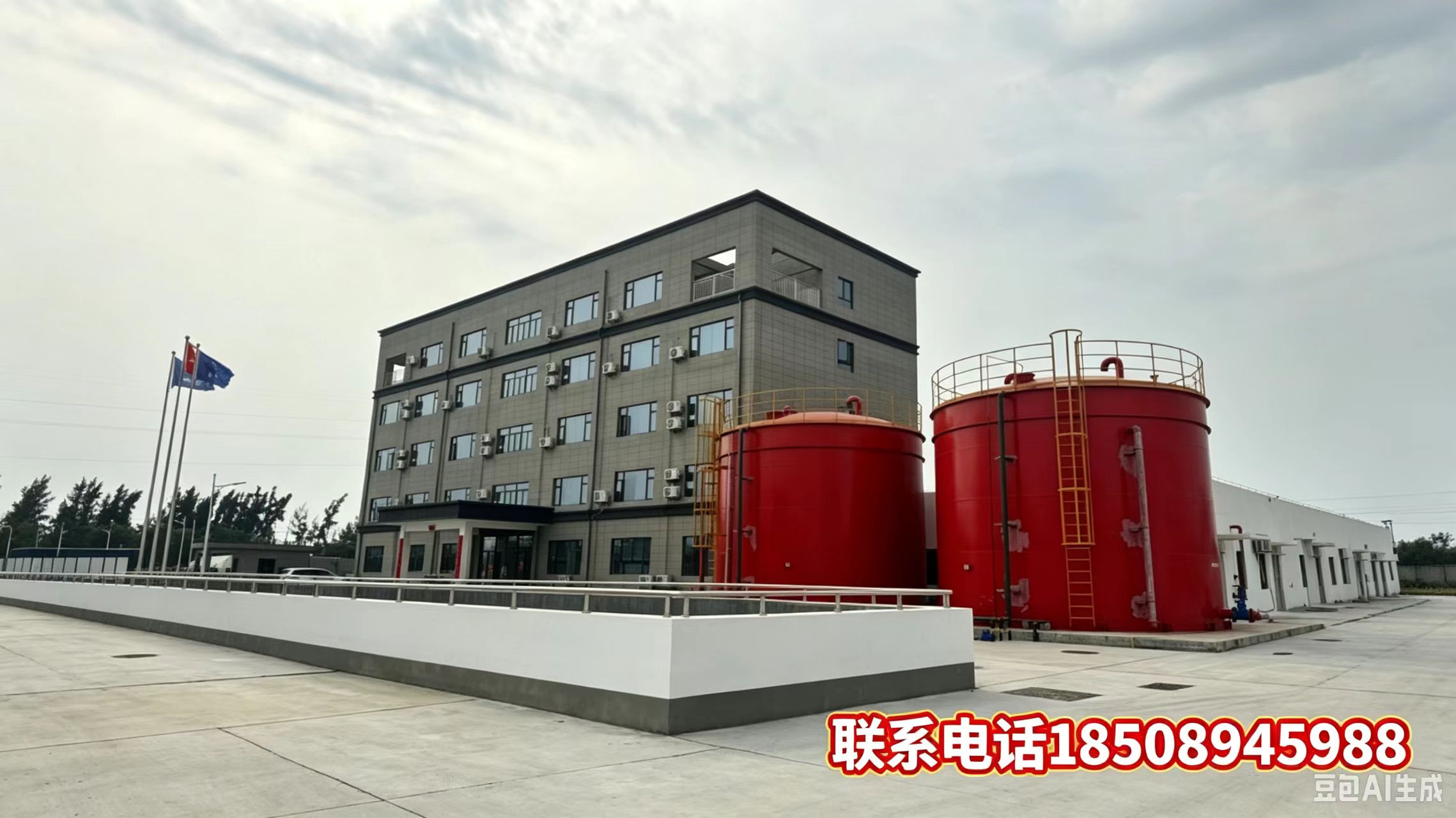 森鑫达气体有限公司厂区与气瓶充装厂家生产线