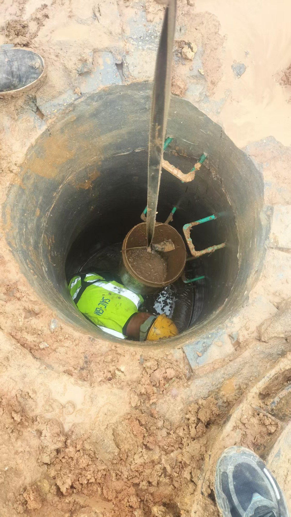 排水疏通施工现场