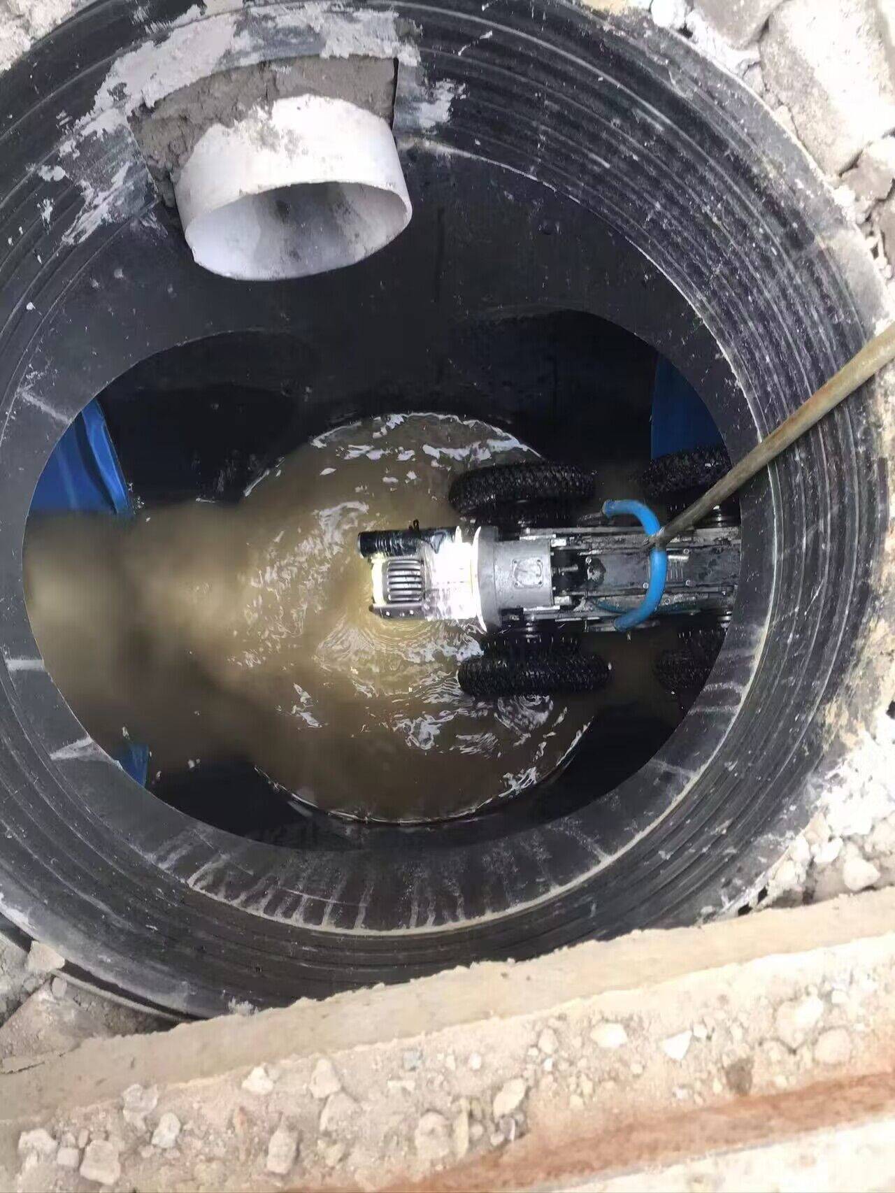 管道检测作业现场