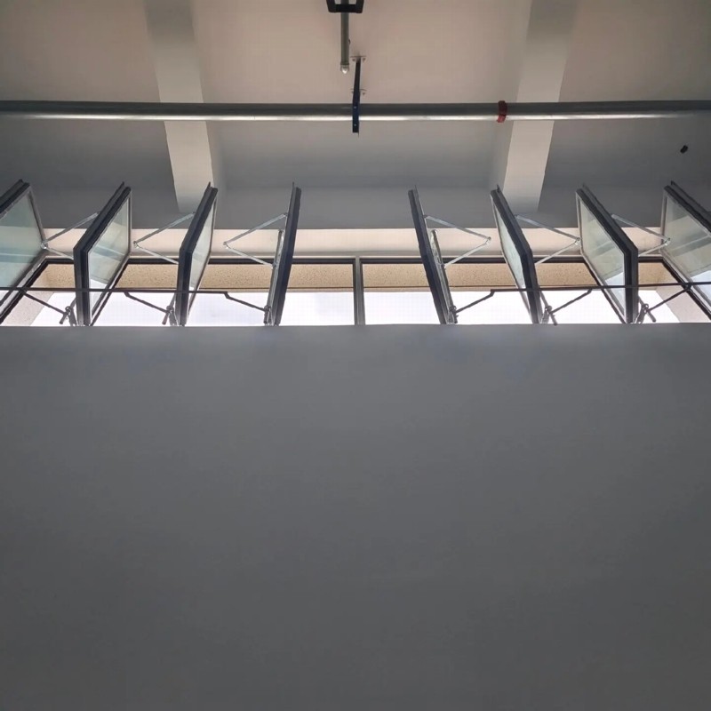 Glass Spring Door Detail