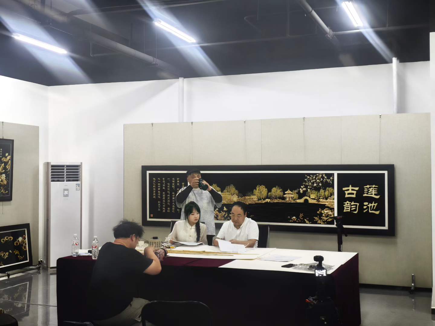 芦苇艺术屏风实物图