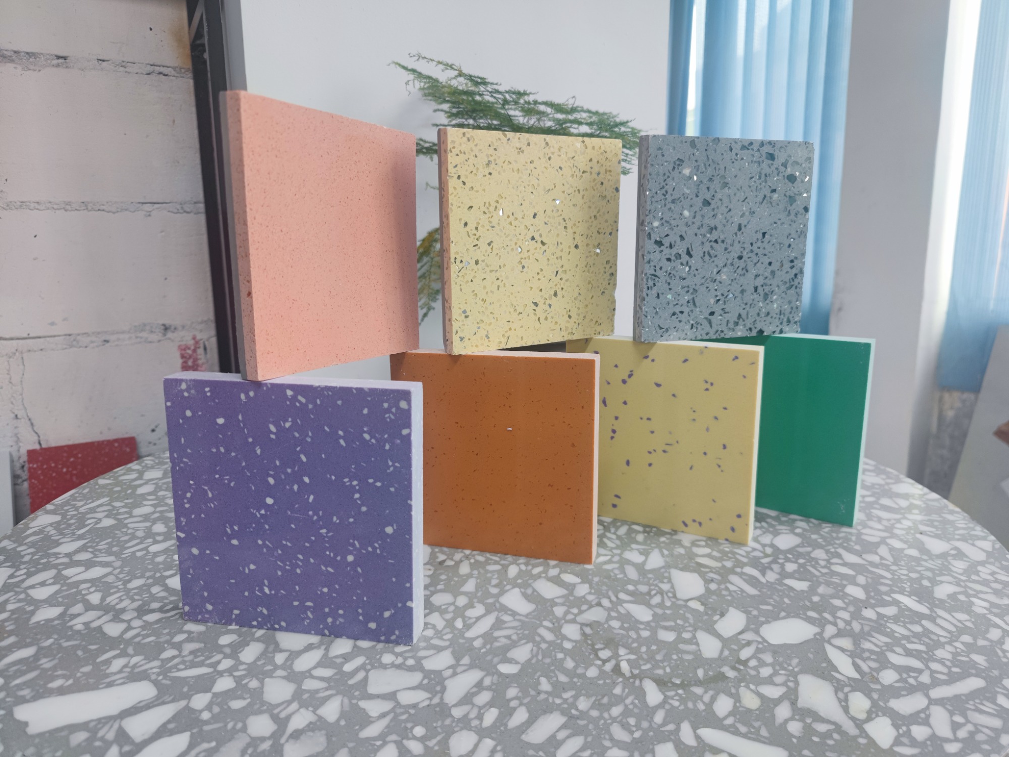 环氧磨石现场施工效果